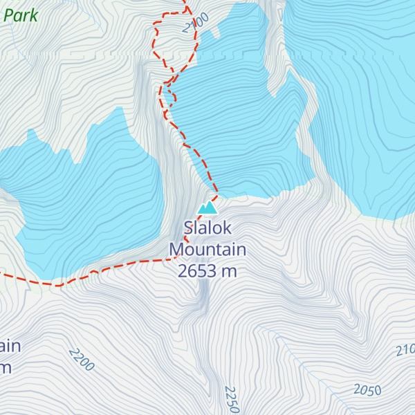Map of Slalok Mountain