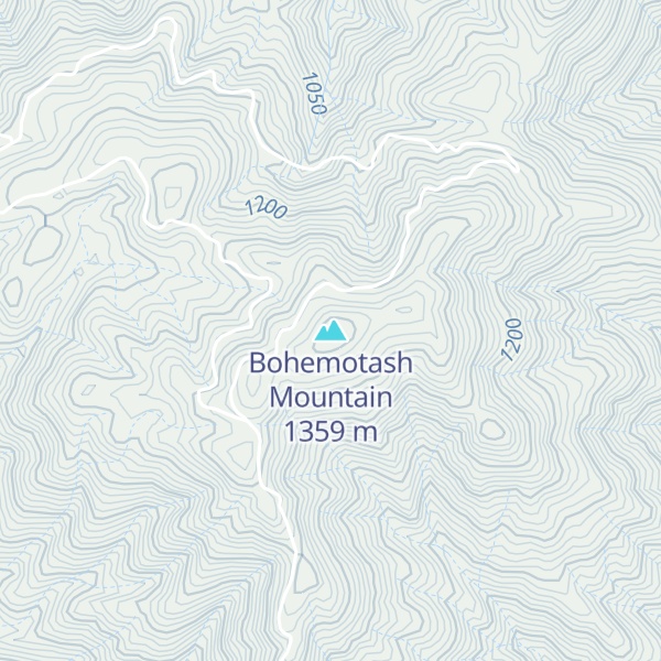 Map of Bohemotash Mountain