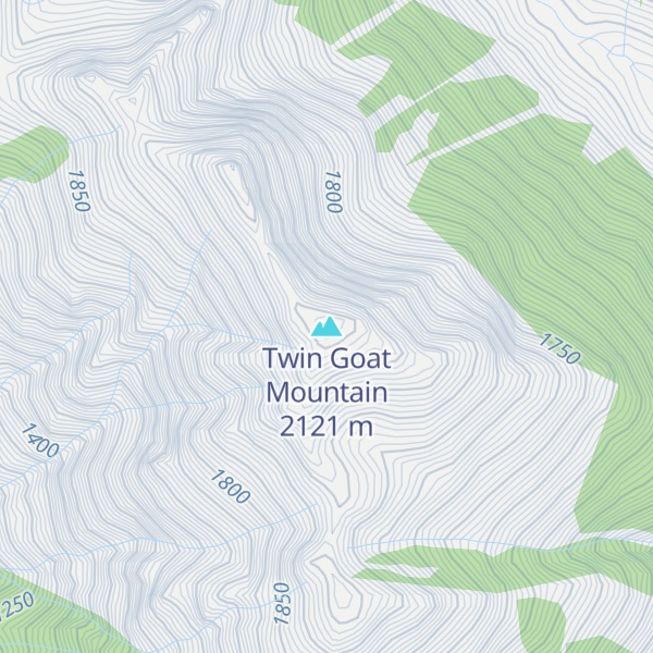 Map of Twin Goat Mountain