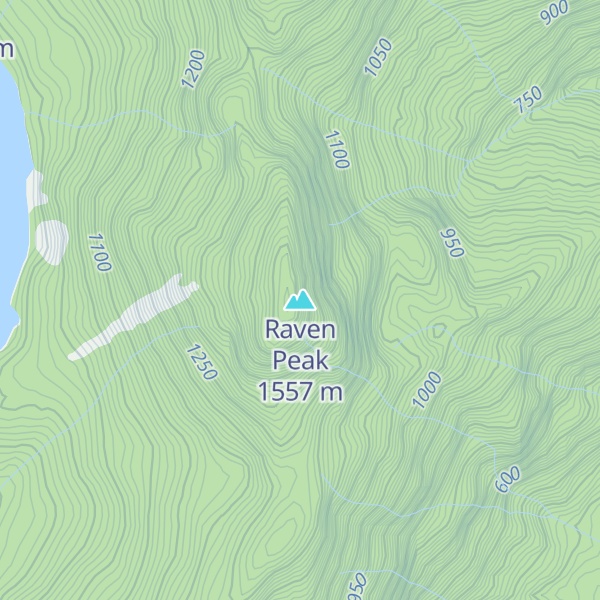 Map of Raven Peak