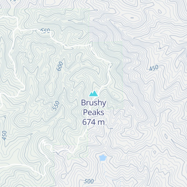 Map of Brushy Peaks