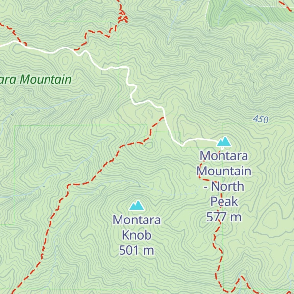 Map of Peak Mountain