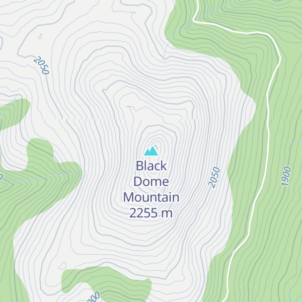 Map of Black Dome Mountain