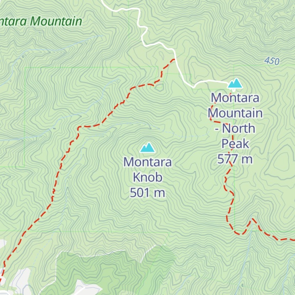Map of Montara Knob