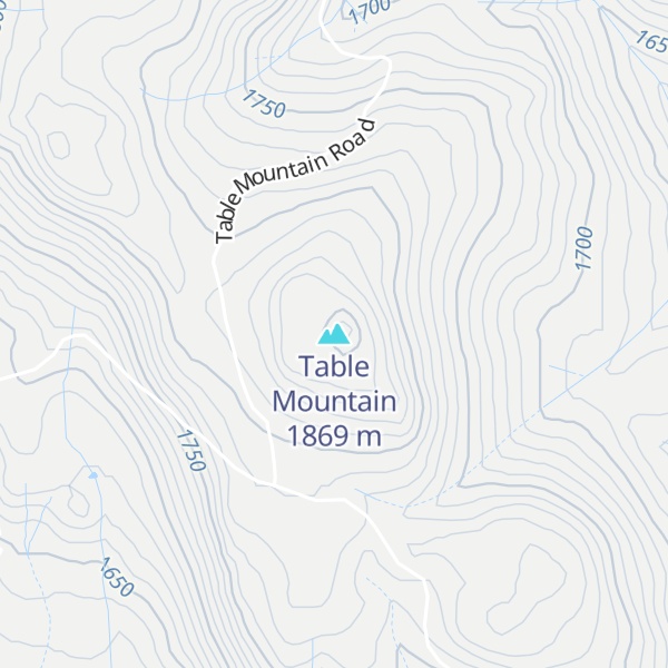 Map of Table Mountain
