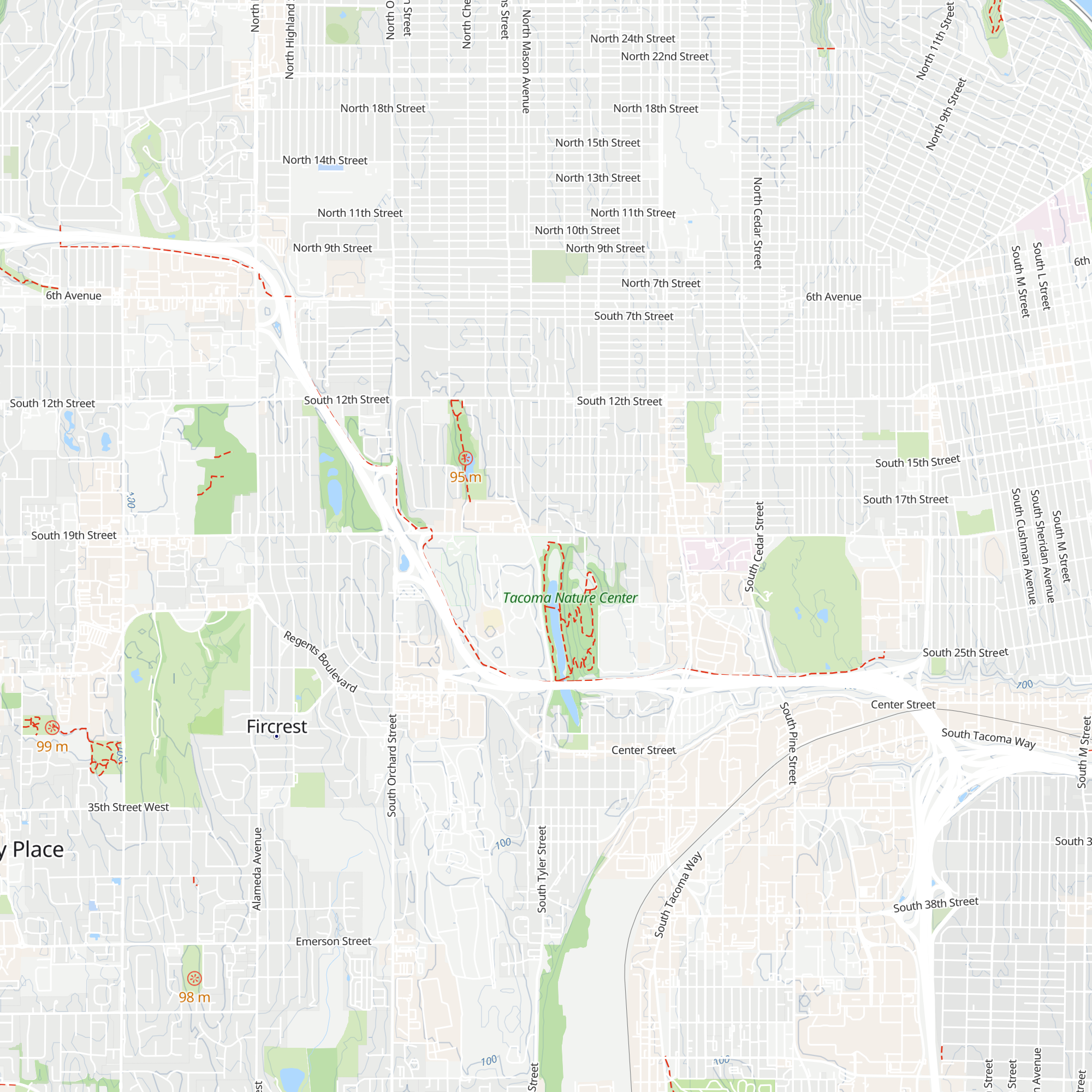 Tacoma Nature Center Interpretive Center map