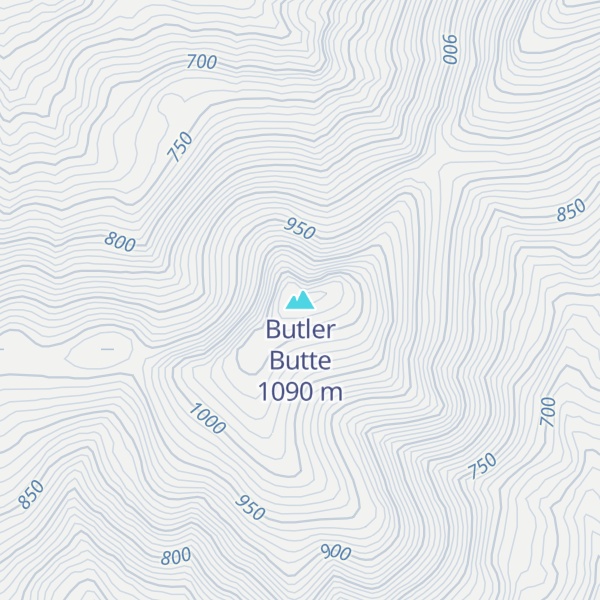 Map of Butler Butte