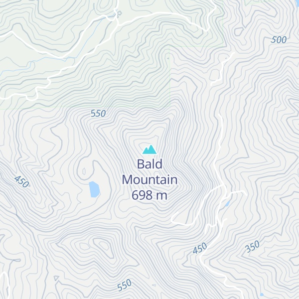 Map of Bald Mountain