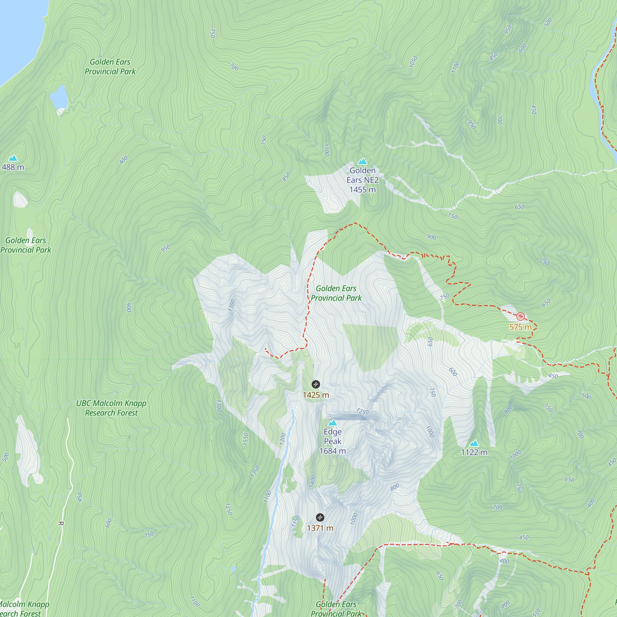 Golden Ears Shelter map