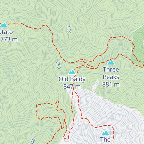 Map of Old Baldy
