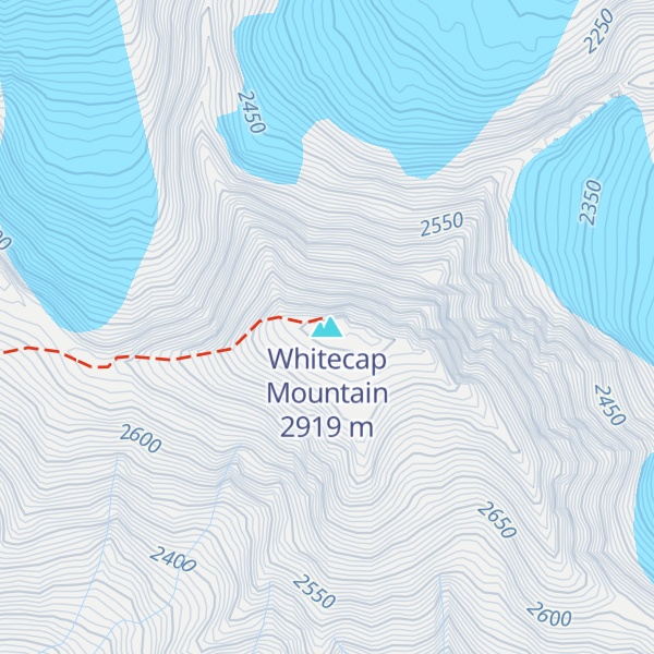 Map of Whitecap Mountain