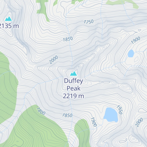 Map of Duffey Peak