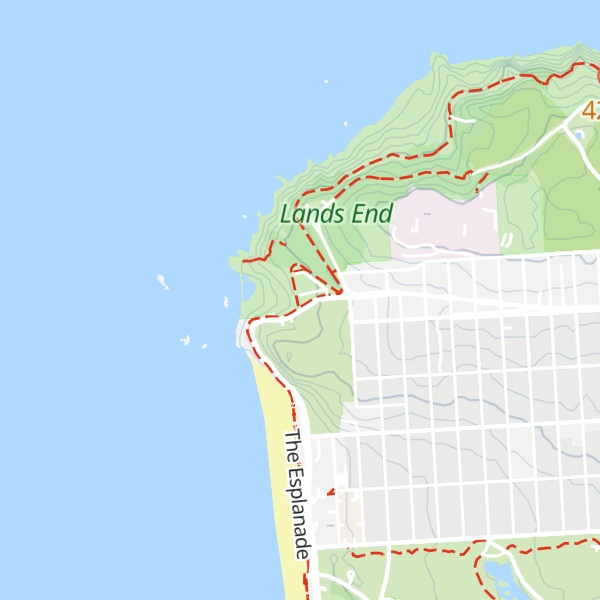 Map of Lands End Lookout Visitor Center