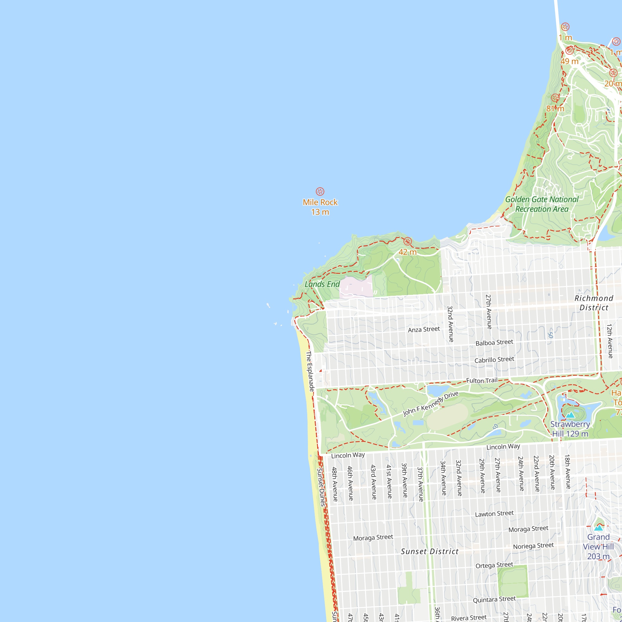 Lands End Lookout Visitor Center map