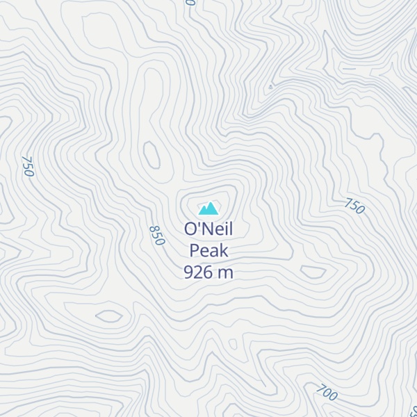Map of O'Neil Peak