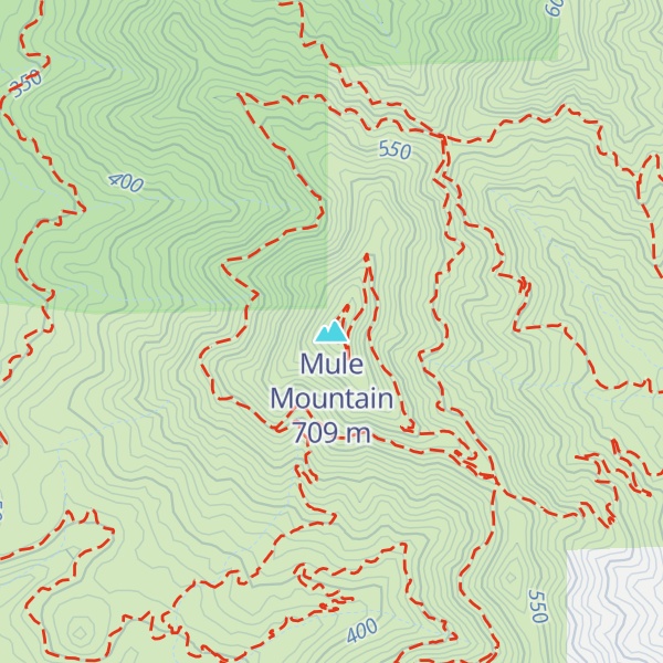 Map of Mule Mountain