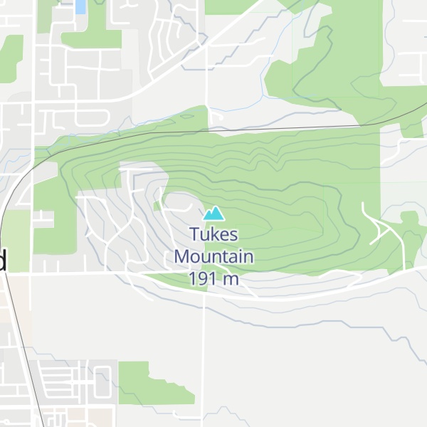 Map of Tukes Mountain