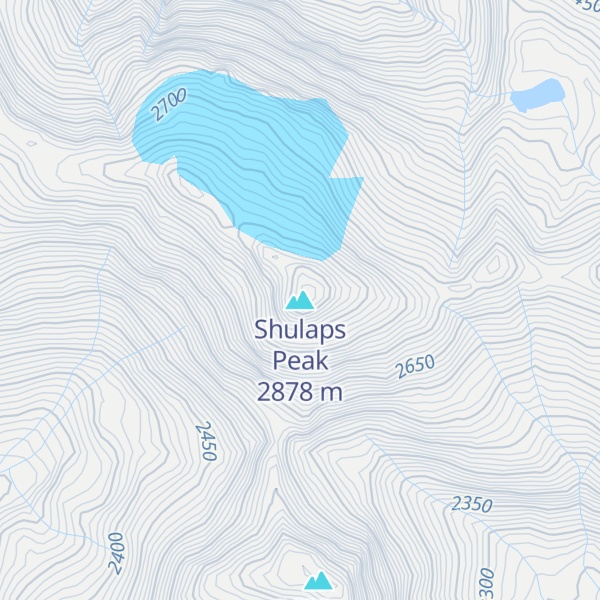 Map of Shulaps Peak