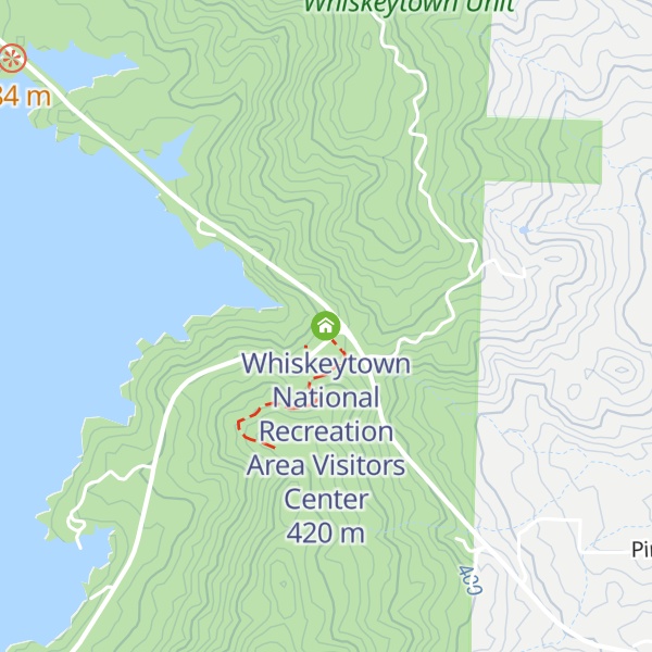 Map of Whiskeytown National Recreation Area Visitors Center