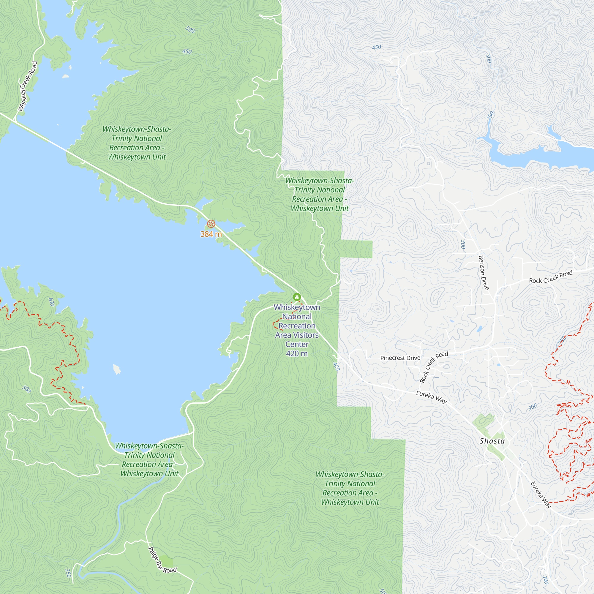 Whiskeytown National Recreation Area Visitors Center map