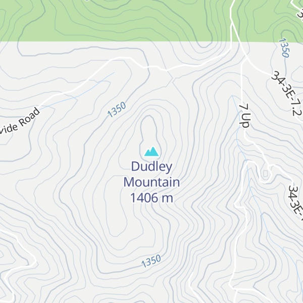 Map of Dudley Mountain