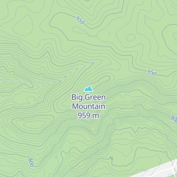 Map of Big Green Mountain