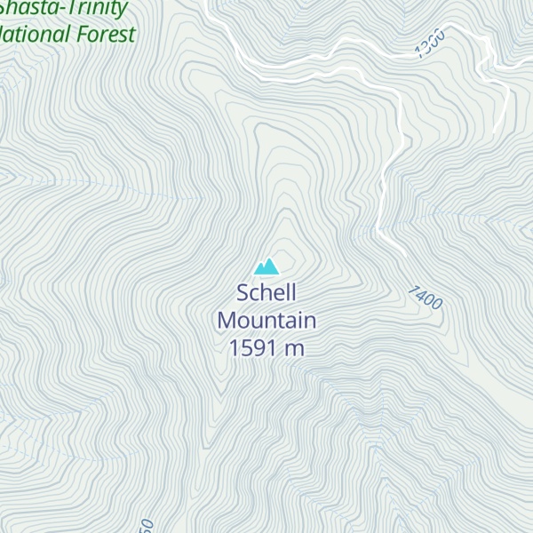 Map of Schell Mountain