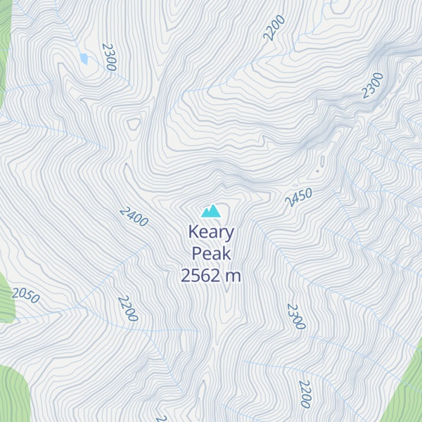 Map of Keary Peak