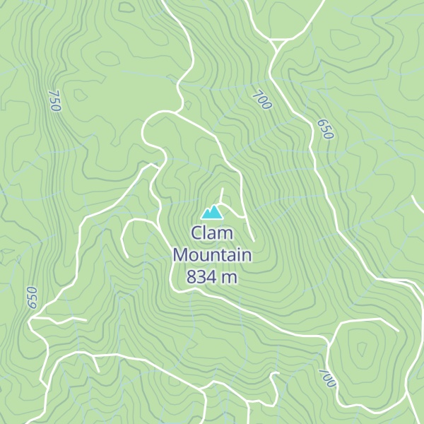 Map of Clam Mountain