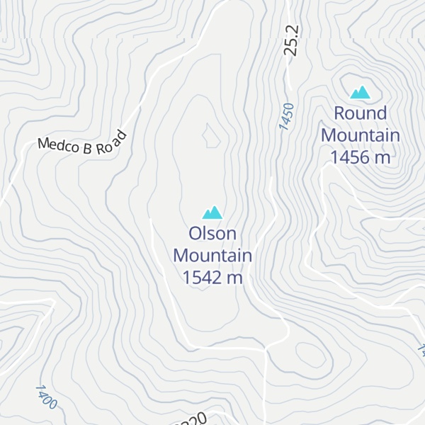 Map of Olson Mountain