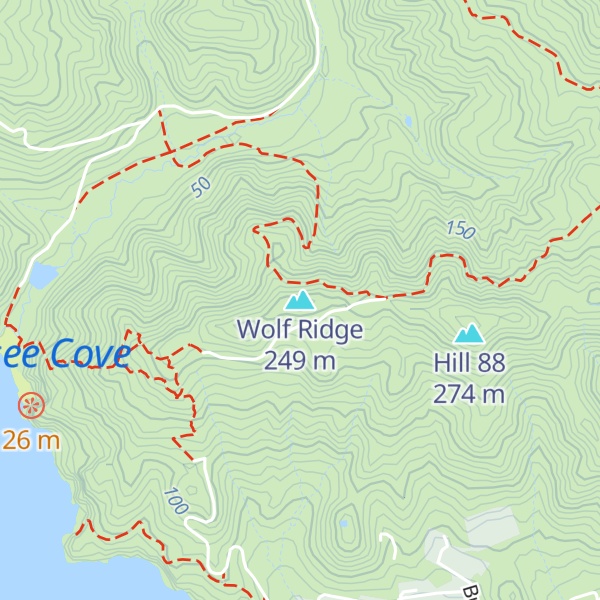 Map of Wolf Ridge