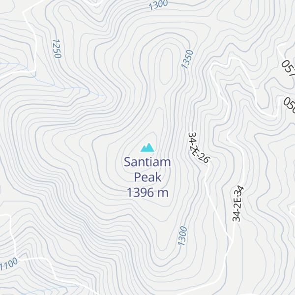 Map of Santiam Peak
