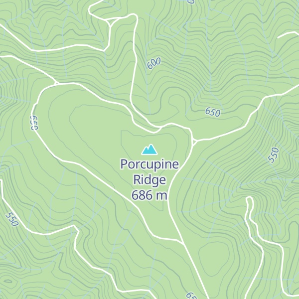 Map of Porcupine Ridge
