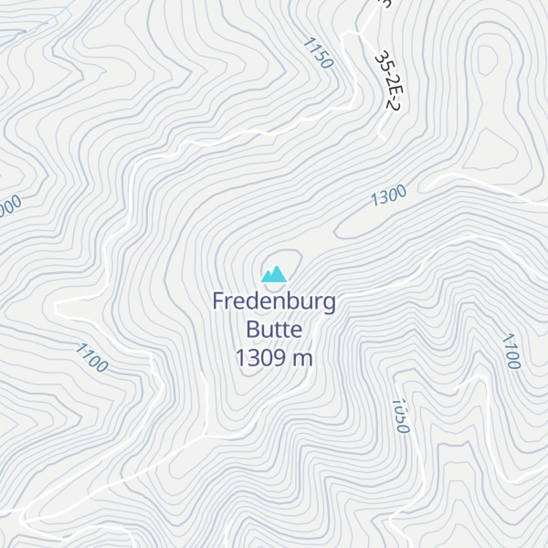 Map of Fredenburg Butte