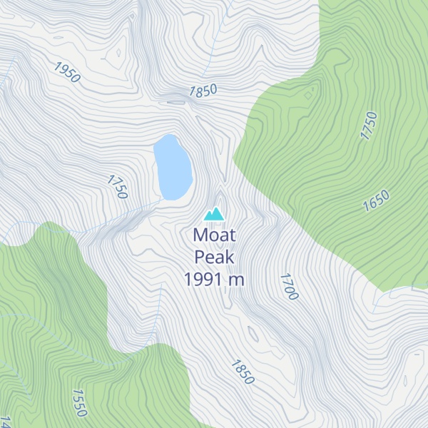 Map of Moat Peak