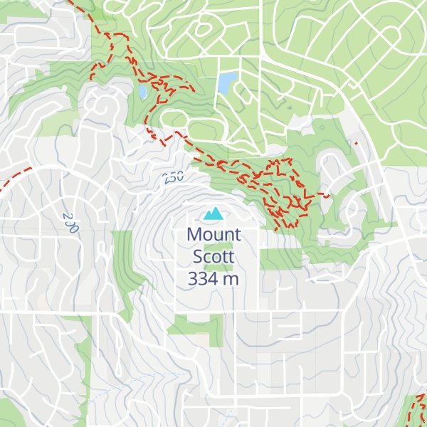 Map of Mount Scott