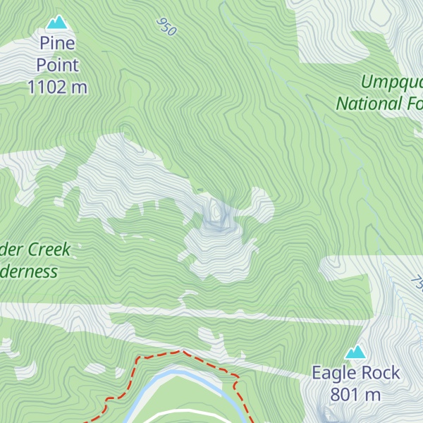 Map of Rattlesnake Rock