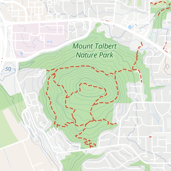 Map of Mount Talbert