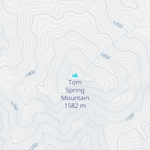 Map of Tom Spring Mountain