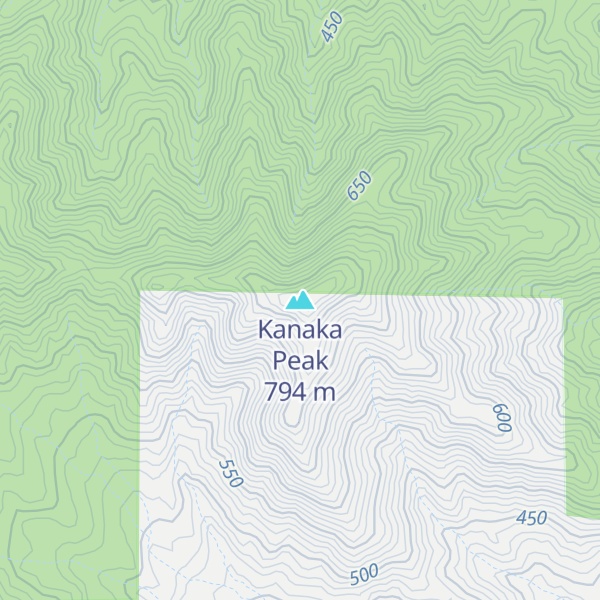 Map of Kanaka Peak