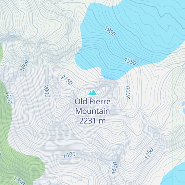 Map of Old Pierre Mountain