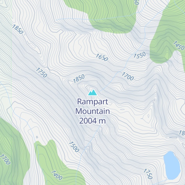 Map of Rampart Mountain