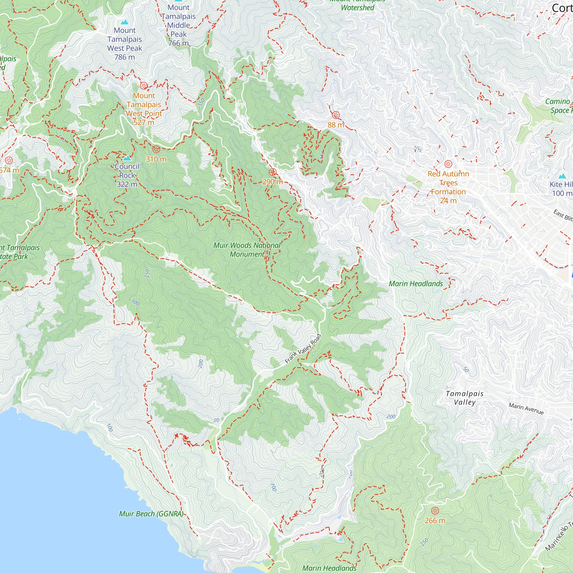 Muir Woods National Monument Visitor Center map