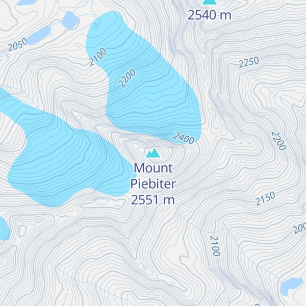 Map of Mount Piebiter