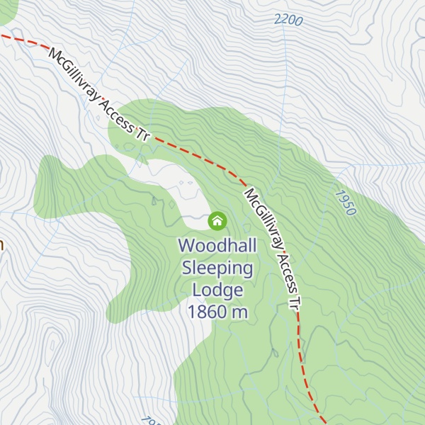 Map of McGillivray Pass Lodge