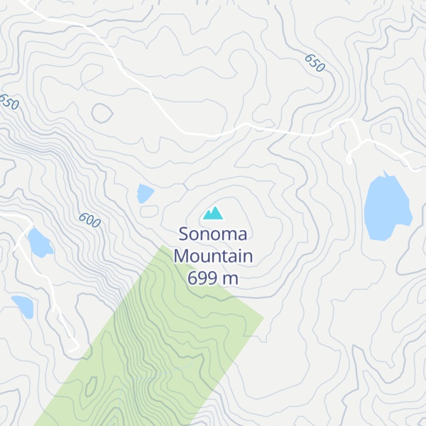 Map of Sonoma Mountain