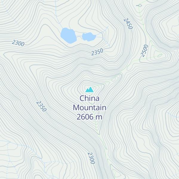 Map of China Mountain
