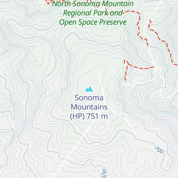 Map of Sonoma Mountains (HP)