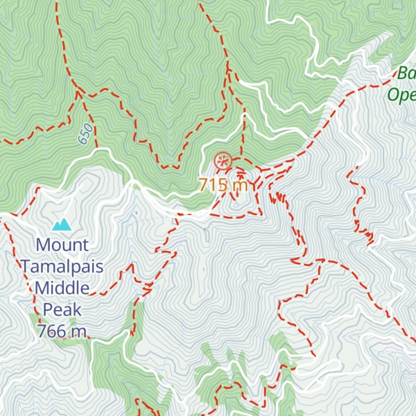 Map of Mount Tamalpais Visitor's Center
