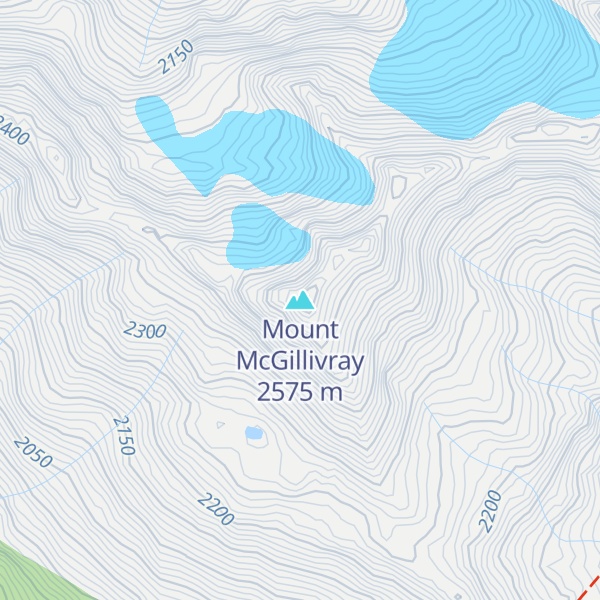 Map of Mount McGillivray